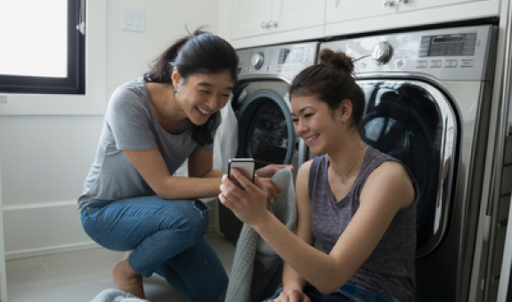 Women looking at phone
