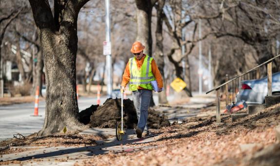 Spire employee working