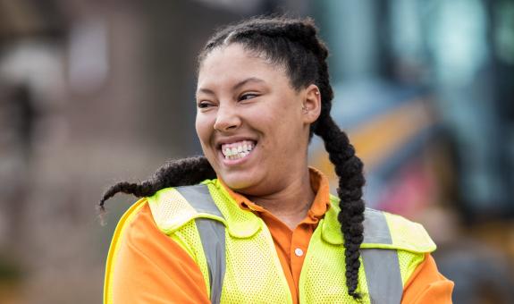 Spire employee working