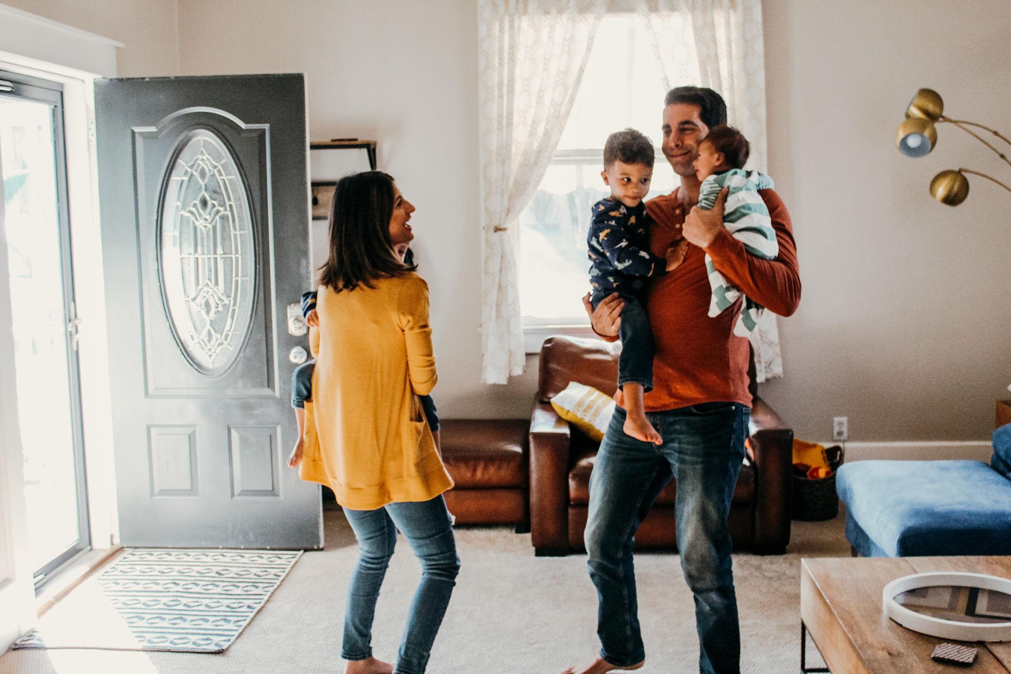Image of: Family dancing in living room