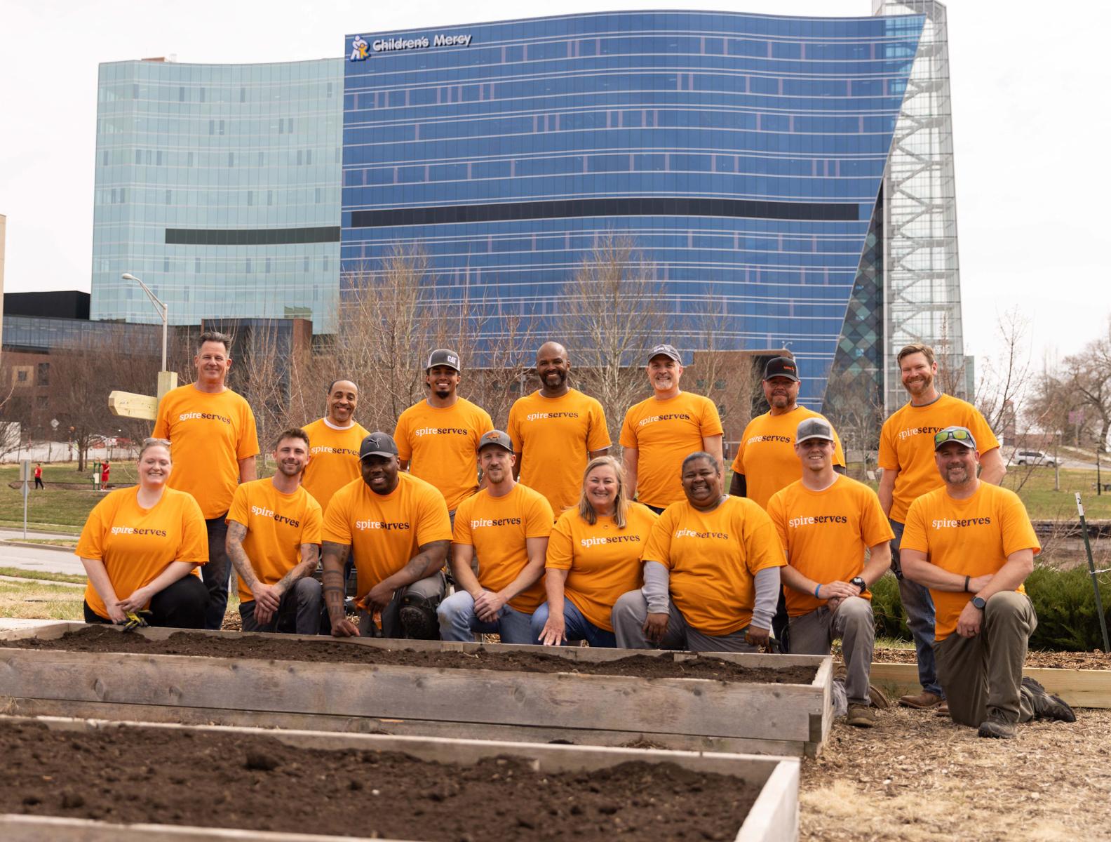 Image of Spire volunteers at children's Mercy in Kansas City, MO