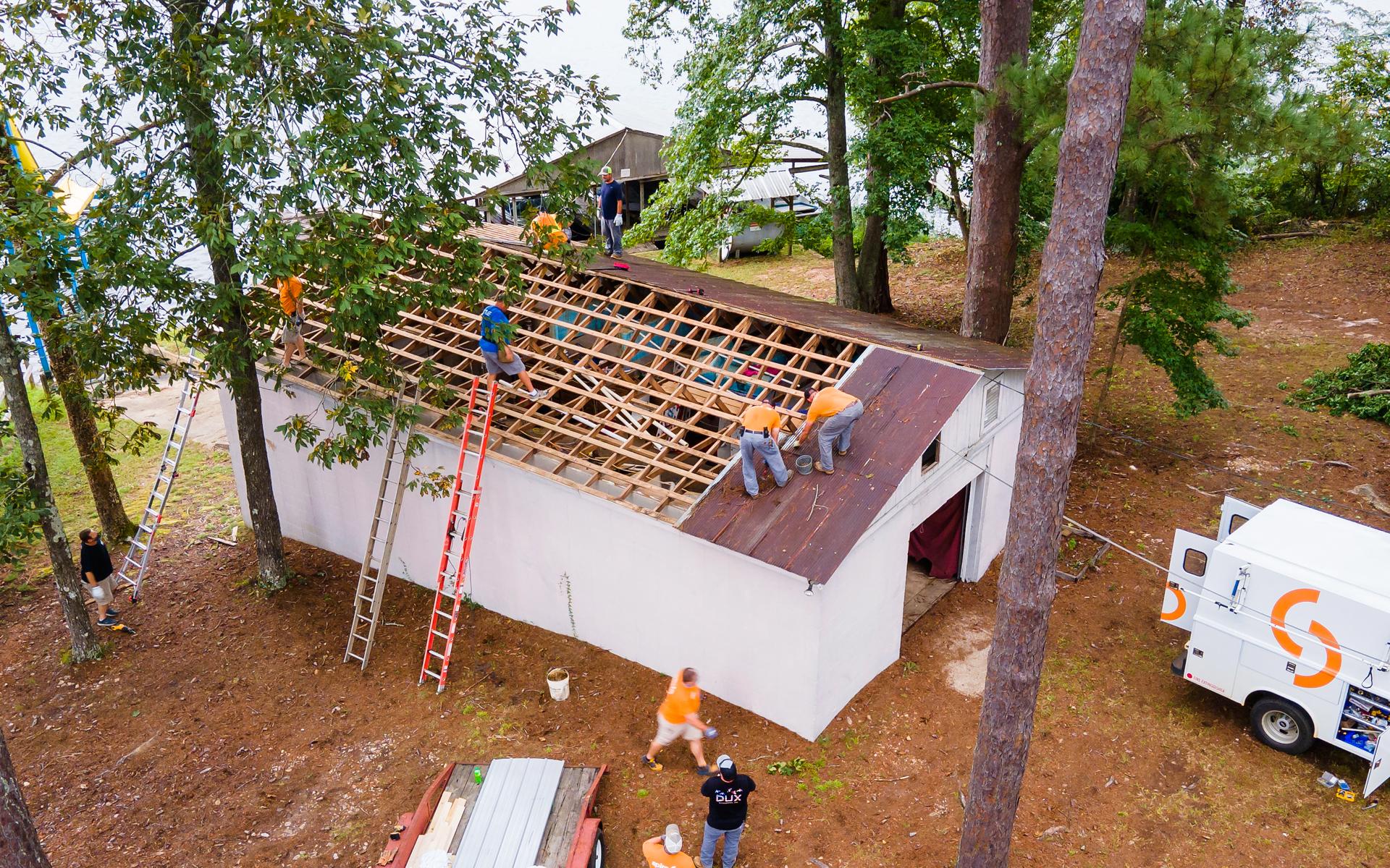 Image of Spire volunteer build at Camp Chandler Mobile, AL